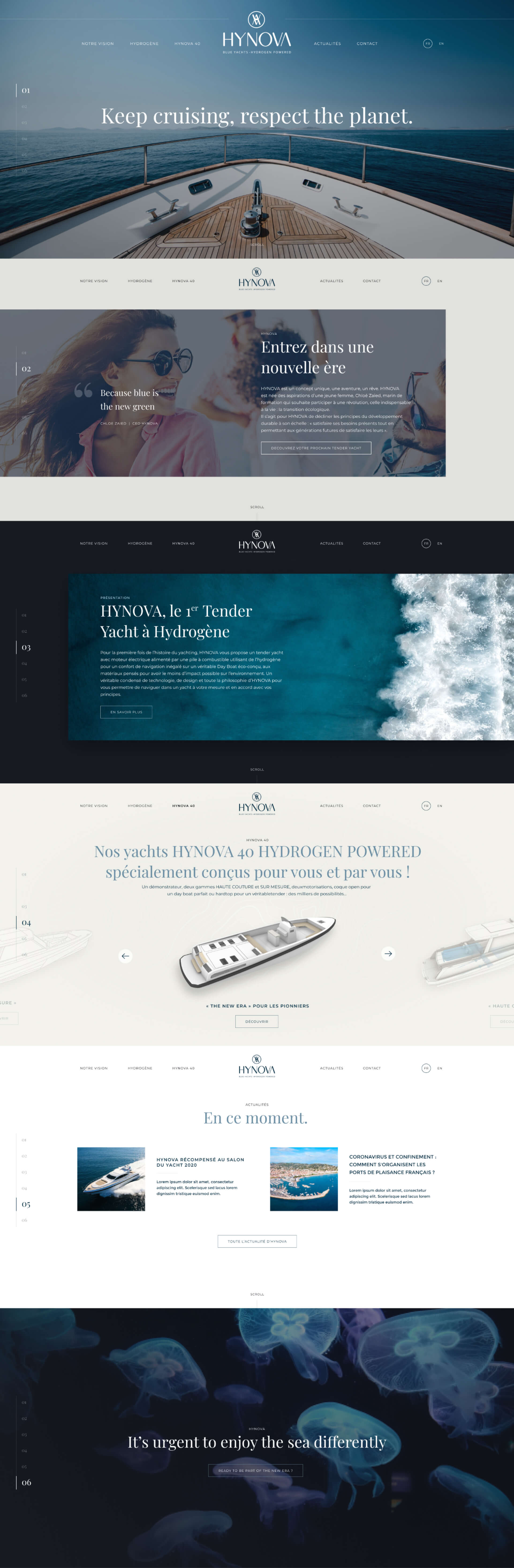 Site internet Hynova Yacht
