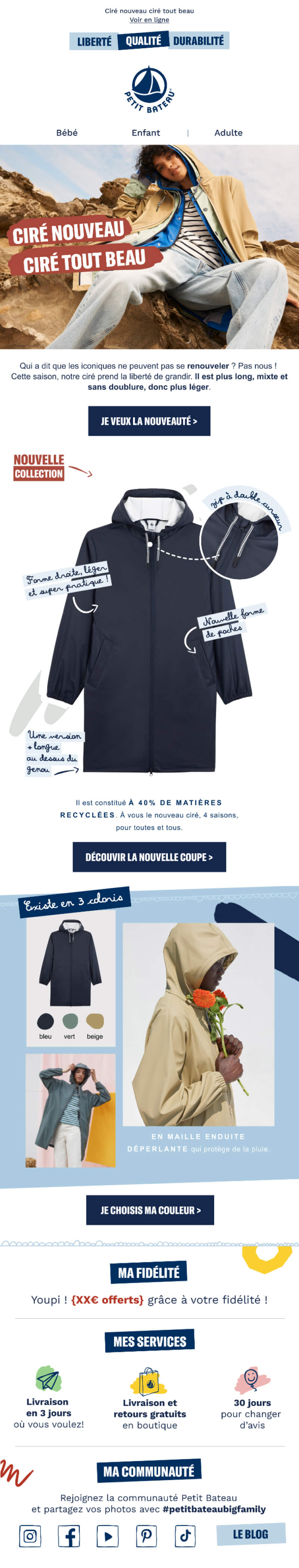 Newsletter petit bateau