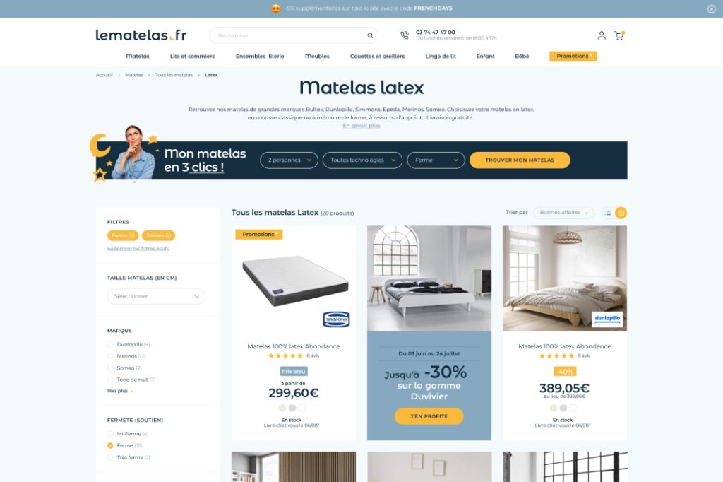 fiche-categorie-lematelas.fr-krealid Fiche catégorie Lematelas.fr, Kréalid