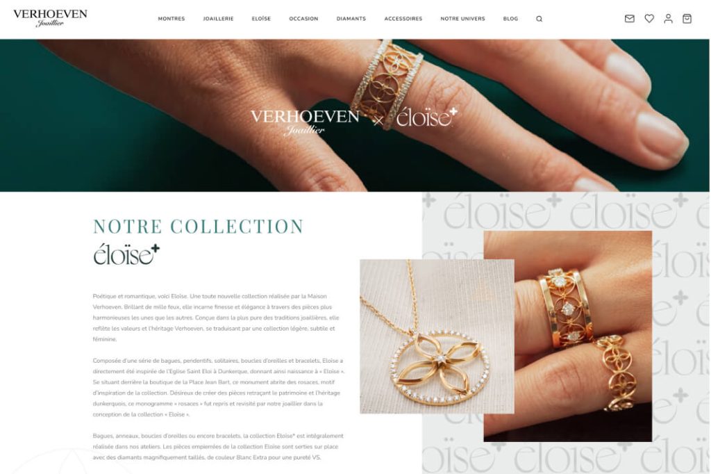 verhoeven-collection-eloise Page du site Verhoeven portant sur leur collection Eloïse